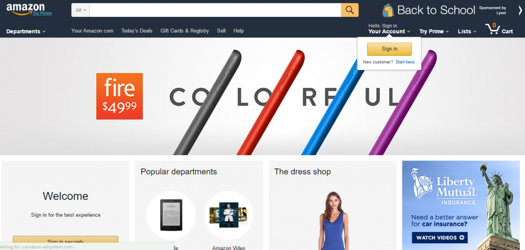 amazon website